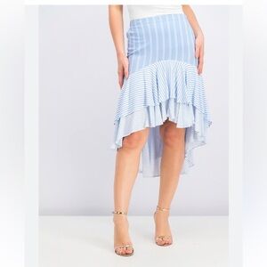 NWT One Hart tiered ruffle high low skirt